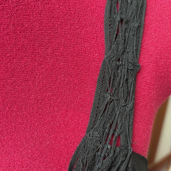 Velvet Brand Silk dress lingerie slip lined/silk black/black lace low V-neck - Picture 4 of 15